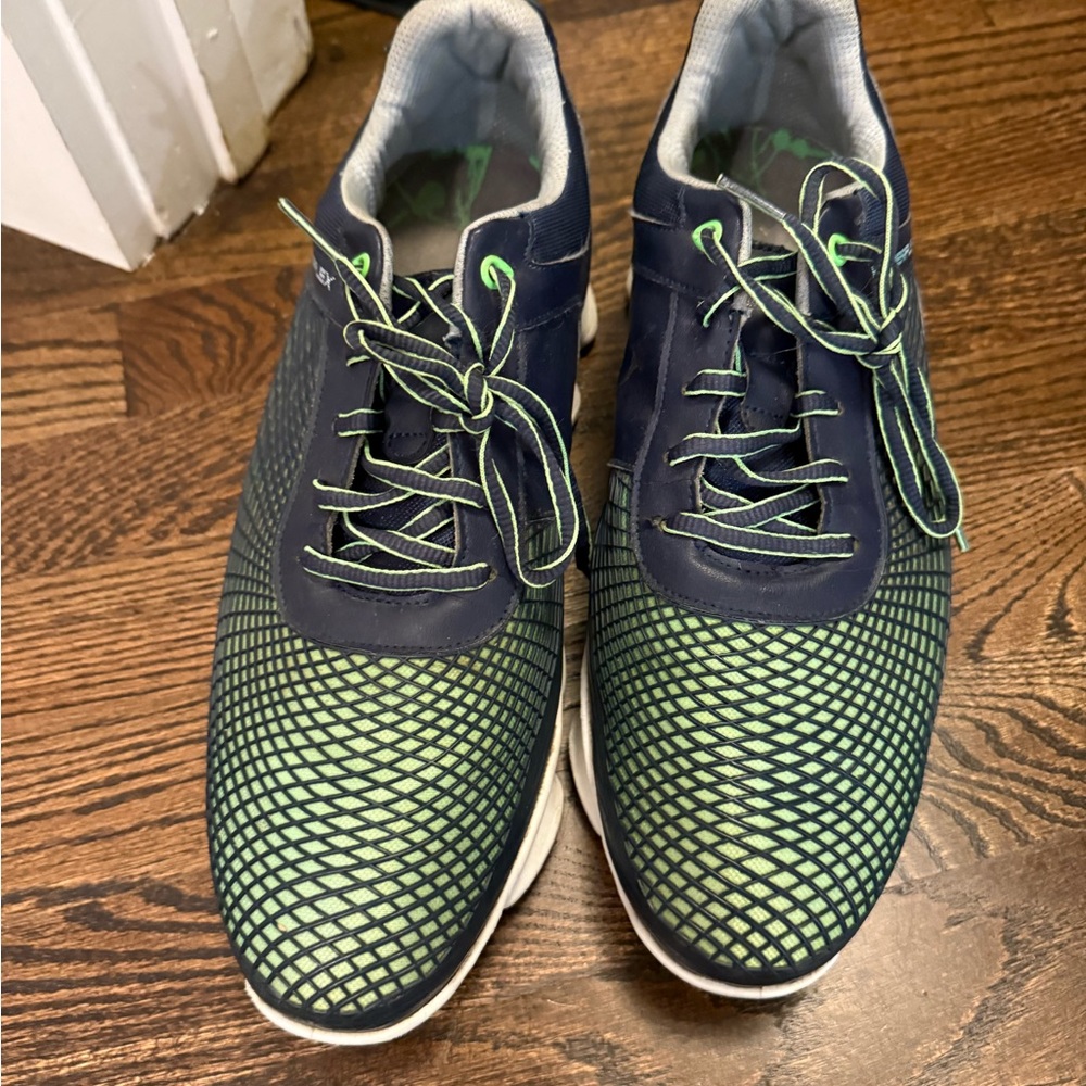 Green and Blue Hyperflex FootJoy Golf Shoes